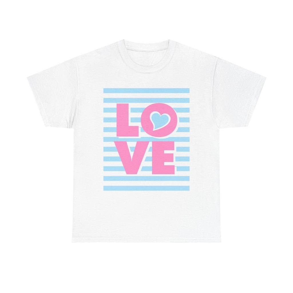 Herren- und Damen-T-Shirts mit Grafik von Liebesherzen