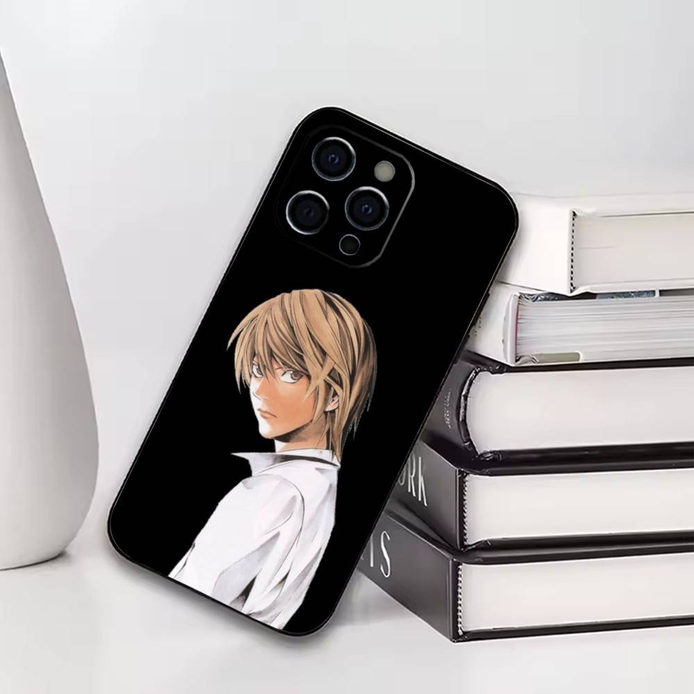 Death Note Light Yagami Phone Case For iPhone17,16,15,14,13,12,11 Plus,Pro Others Soft Black Cover