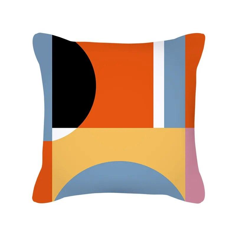 Nordic Style Colorful Geometric Printing Pattern Sofa Cushion Cover Pillowcase Home Decor Party Car Bedding