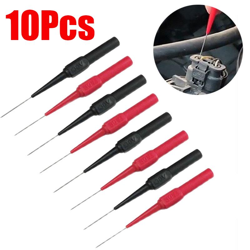30V Car Tip Probes Diagnostic Tools Auto Multimeter Test Leads Extention Back Piercing Needle Tip Probes Mechanical Tools Code Readers 4