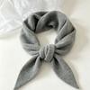 Solid Color Knitted Triangle Scarf Striped False Collar Neck Cover Cross Scarves  Girl