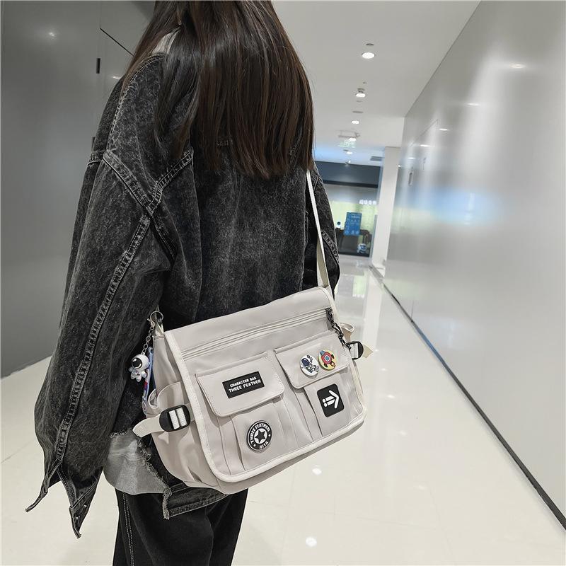 New Crossbody Bag Men's Tide Satchel Canvas Student Messenger Bag Female Backpack Casual Shoulder Bag