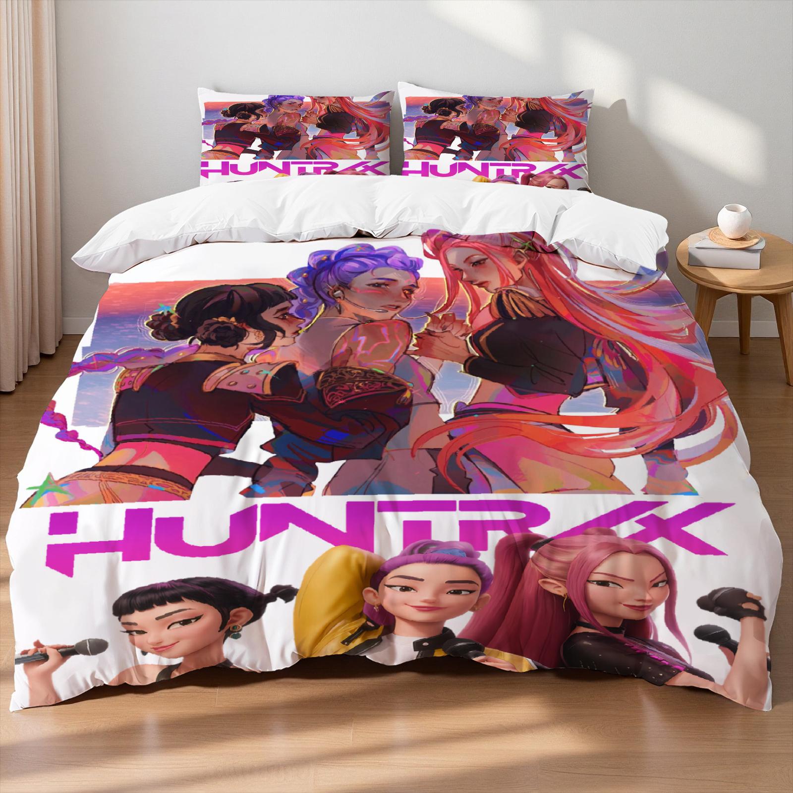 

Rumi Demon Hunters K-pop Girls Boys Group Printed Coreless Duvet Cover Multi Size Bedroom Dormitory Holiday Bedding Decoration EU Twin(135x200cm)