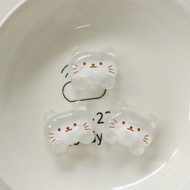 10Pcs New Cute Cartoon Mini Bear Rabbit Flat Back Resin Scrapbook Diy Jewelry Hairpin Craft Decoration Accessories A59