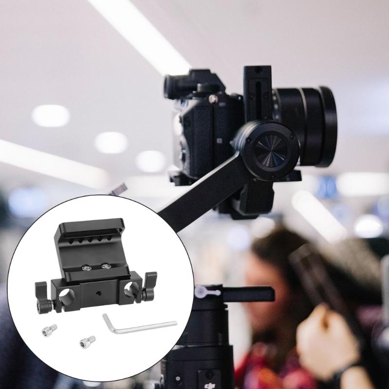 Mehrzweck-Kamerabasisplatte mit 15-mm-Doppelstangen-Schienenklemme für DSLR-Rig-Stützsysteme Zubehör