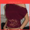 Canotta sexy con inserti in pizzo e scollo asimmetrico per lo streetwear estivo