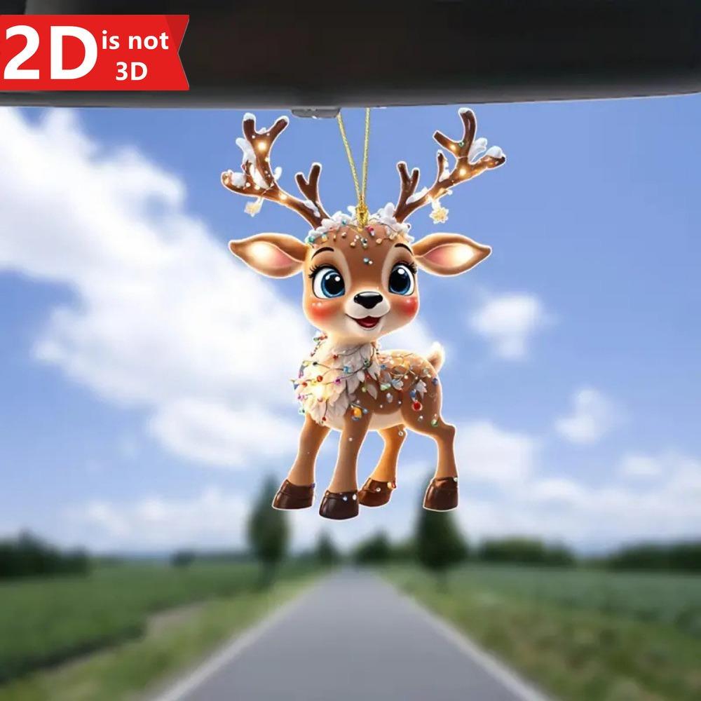 Reindeer with Christmas Lights - Versatile decor for cars & trees. Ideal for Halloween, Christmas, and Valentine's Day.