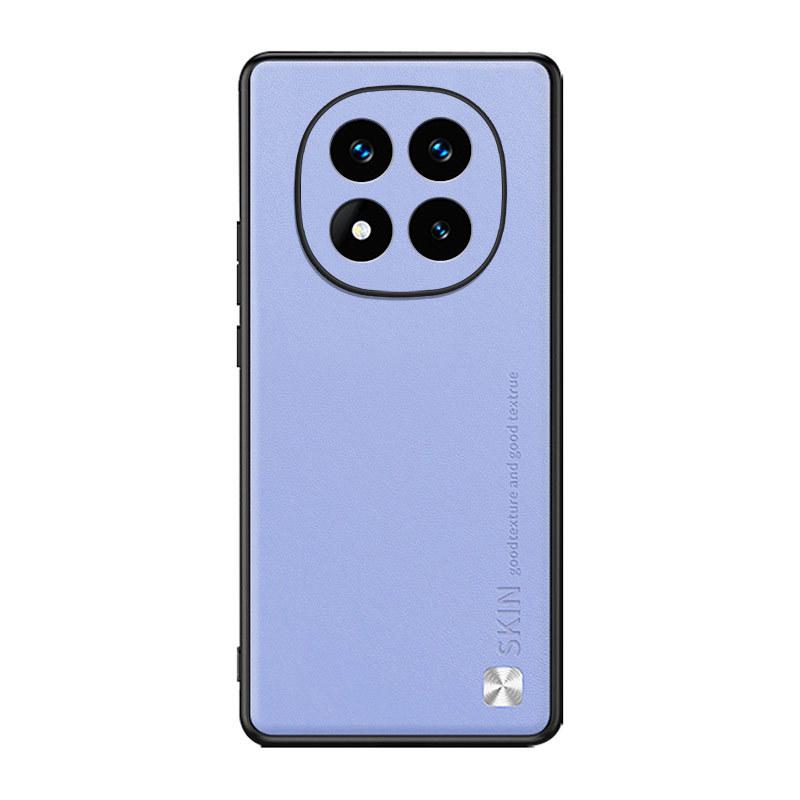 Applicable to Redmi note14pro mobile phone case lens all-inclusive square plain leather soft case anti-drop protective case CD pattern