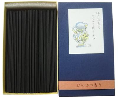 Awaji Baikundo Incense Cypress Bamboo Hinoki Ideal for Offerings and Baikundo's Low-Smoke Sticks Low-smoke, Scent, Charcoal-infused, (120g)