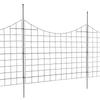 Garden Fence, No Dig Fence 36.6''(H)x29.5''(L) Animal Barrier Fence, Underground Decorative Garden Fencing with 2.5 Inch Spike Spacing, Metal Dog