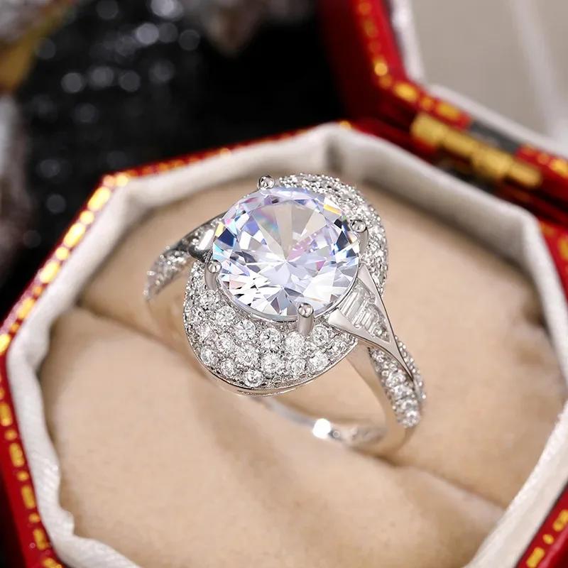 Fashion Versatile Cubic Zirconia Ring For Women Simple Stylish Wedding Bride Accessory Party Jewelry Drop Shipping