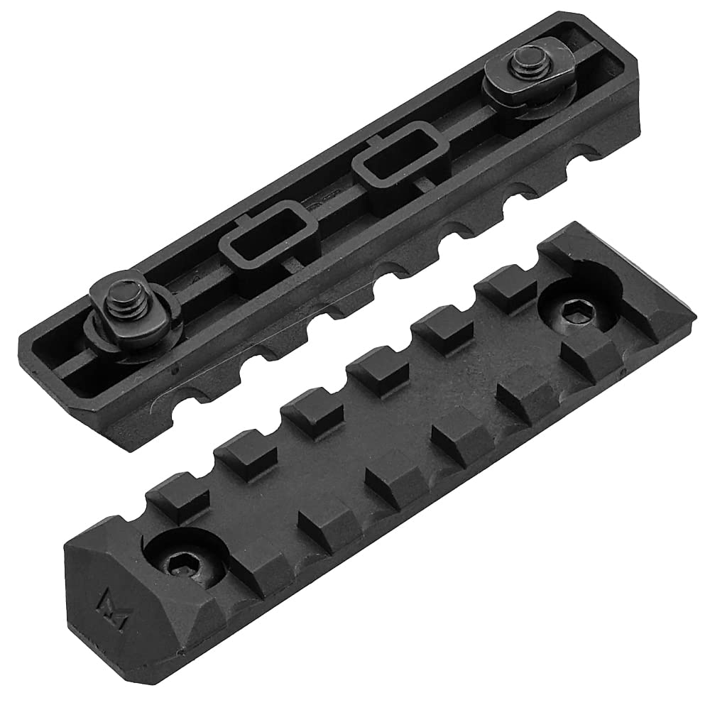 Secțiuni șină Ryohin Buhin M-LOK DYTAC 20mm, Rășină armată cu polimeri, Set de 3 (2 x 5 sloturi, 1 x 7 sloturi)