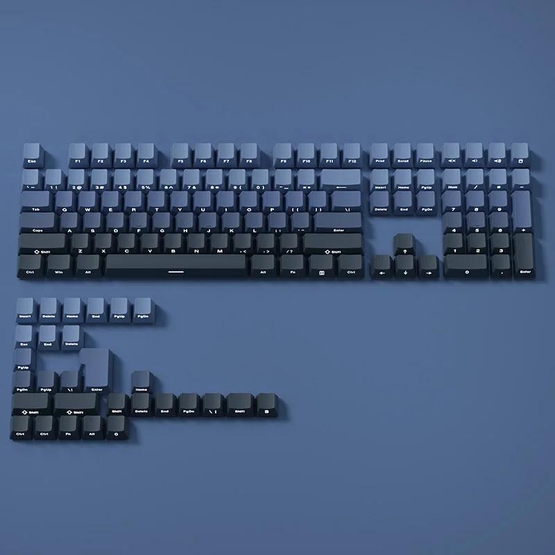 Gradient Keycaps Side Printed PBT Double Shot Shine Through  OEM Profile for MX Switches Gaming Keyboard 133 key caps keycap