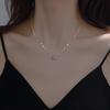 Rainbow Transfer Bead Necklace Light Luxury Design Temperament Sweater Collarbone Chain Simple Versatile Small Fresh Neck Chain