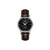 Belluna Automatic Mechanical Movement 50M Water Resistant Watch 39Mm Black Dial Stainless Steel Case Leather Strap Men Watches M010.408.16.057.10