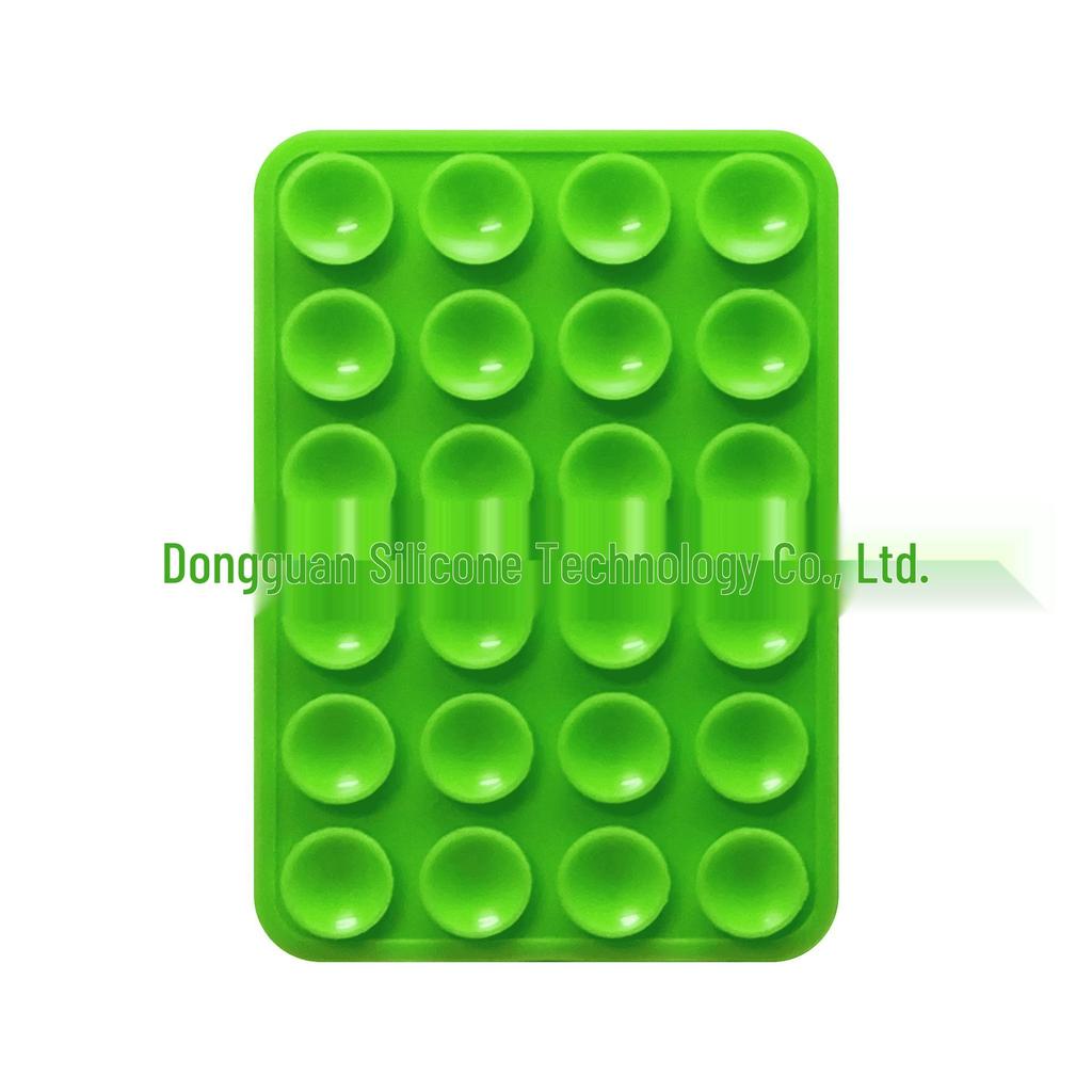 Black Silicone Anti-Slip Phone Stand: 24 Portable, Minimalist Suction Cup Stickers