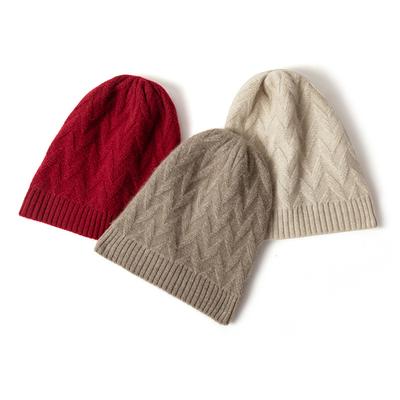 Cashmere Autumn and Winter New Women's Knitted Hat Casual Cable Windproof Warm Ear Protection Cap