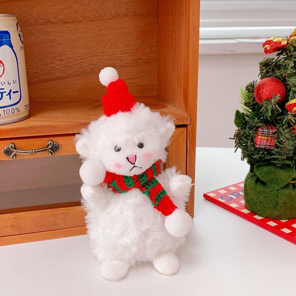 

New Year Gift Plush Zinc Zinc Alloy Women Key Chain Blush Cute Lamb Korean Style Pendant Christmas Key Ring красный/зелёный