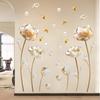 Creative Chinese Style Tulip Wall Sticker Self Adhesive Elegant Simulated Flower Decal for Bedroom Bedside TV Background Wall Decor