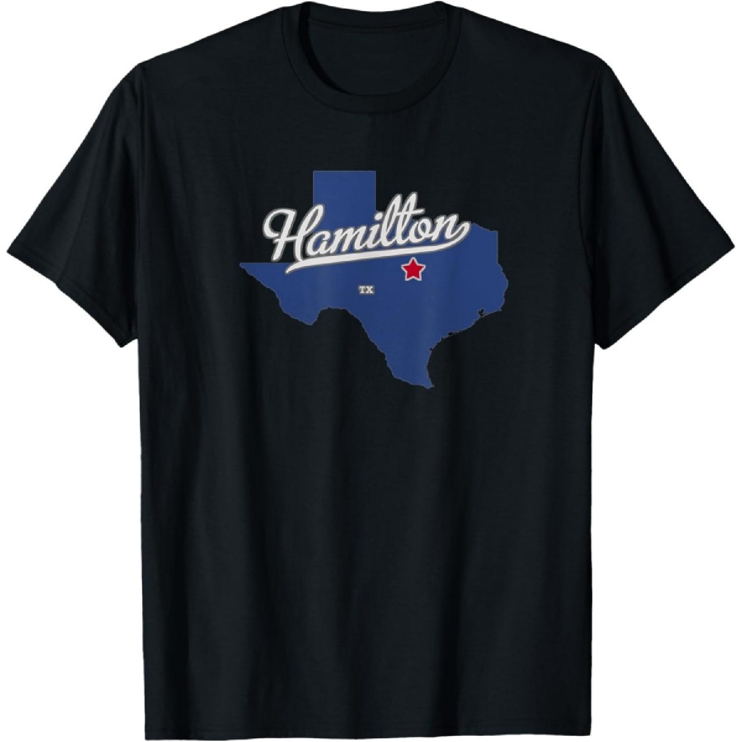 Hamilton Texas TX Map T-Shirt(1) S