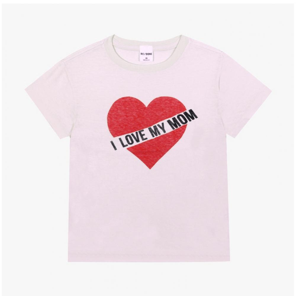 Leedon 024 02wcgt099 ClaSSIc I Love My Mom Women S Short Sleeve Tee