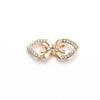 5 Pair Shiny Cheongsam Buckle Brooches Sweater Buttons Clothing Pins Crystal Cardigan Clip Cape Cloak Clasp