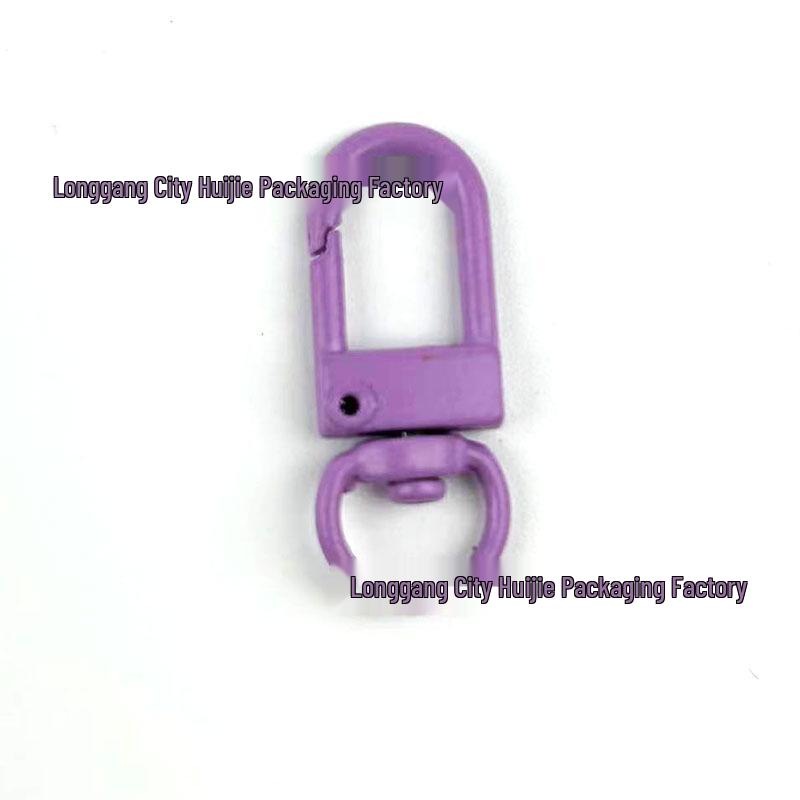Colorful Zinc Alloy Door Buckle 3-Point Snap Hook for DIY Keychain and Jewelry Accessories