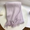 Soft Plush Solid Color Womens Winter Scarf Thick Faux Cashmere Shawl Warm Neck Wrap Versatile