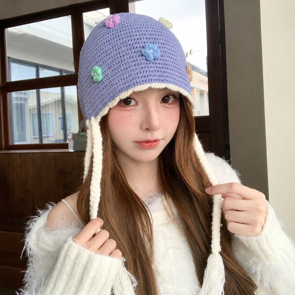Ear Protection Beanie Cap for Women Windproof Pullover Caps  for Walking Travel Shopping