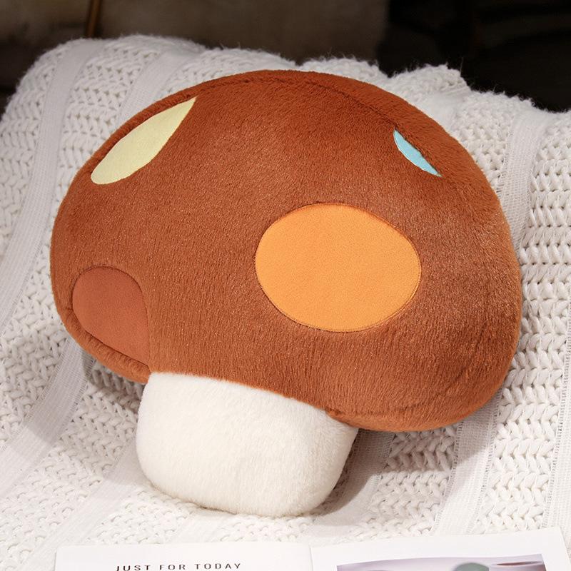 Cartoon Colorful Mushroom Throw Pillow Plush Toy Doll Small Mushroom Doll Home Pillow Girl Soothing Doll