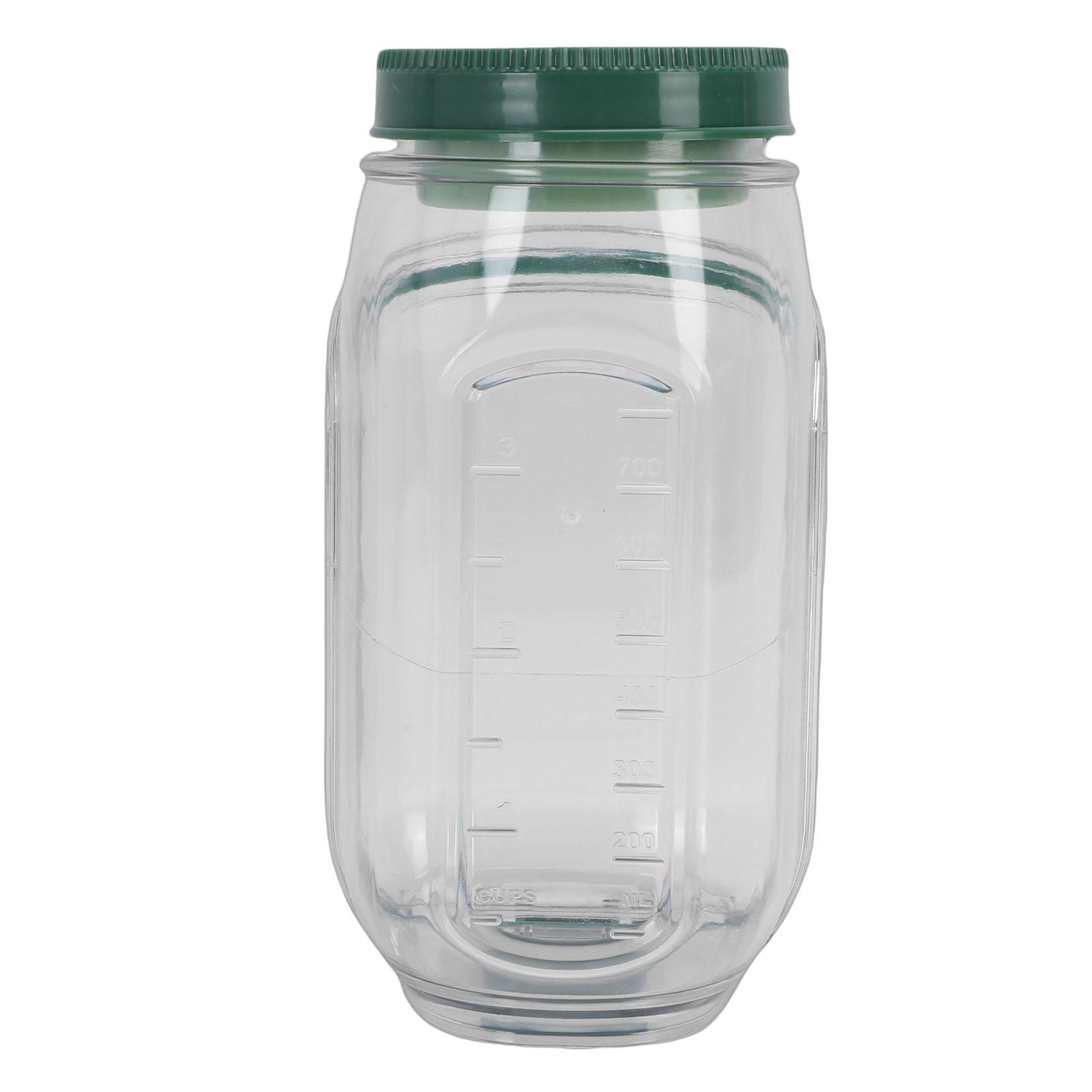 

Salad Jar with Lid Dressing Compartment Microwave Dishwasher Safe Leak Proof Reusable 1000ml Side Open Salad Container for Home
