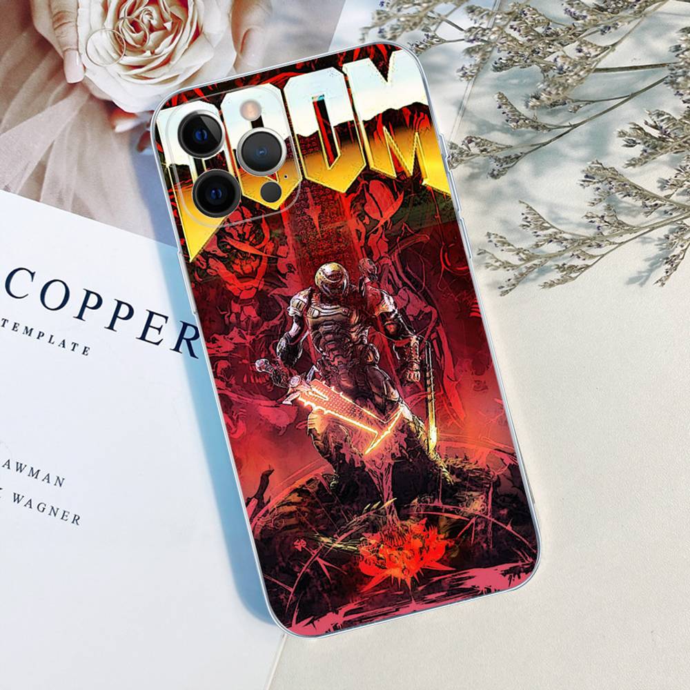 

Classic Game D-DOOM-E-EternalS Phone Case For IPhone 17 16 15 14 13 12 11 Pro Max Plus Soft Cover Personalized DIY iPhone 15 pro