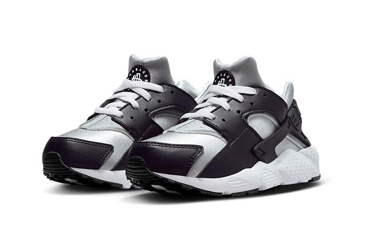 Nike Huarache Run Huarache Run Wallace Vintage Antiscivolo Resistente all'Abrasione Basse Scarpe da Corsa per Bambini Grigio Nero 704949-044