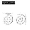 Bohemian irregular earrings wholesale new retro exaggerated jewelry high-end design spiral earrings