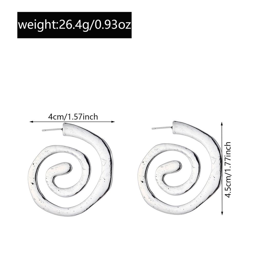Bohemian irregular earrings wholesale new retro exaggerated jewelry high-end design spiral earrings