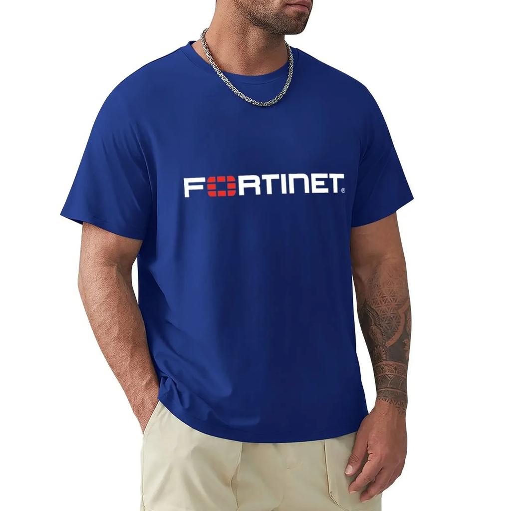 LOGO FORTINET T-shirt heavyweights cute tops mens funny t shirts