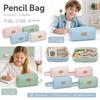 Double Zipper Pencil Bag Waterproof Pencil Pouch New Pen Bag  Stationery Supplies