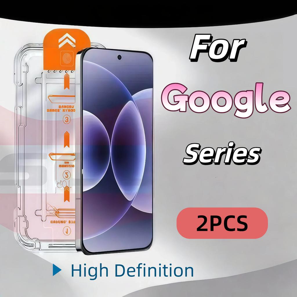 2Pcs High-Definition Tempered Glass Screen Protector for Google Pixel Series 6 6A 7 7A 8 8A 8 pro 9 10 - Clear Protection
