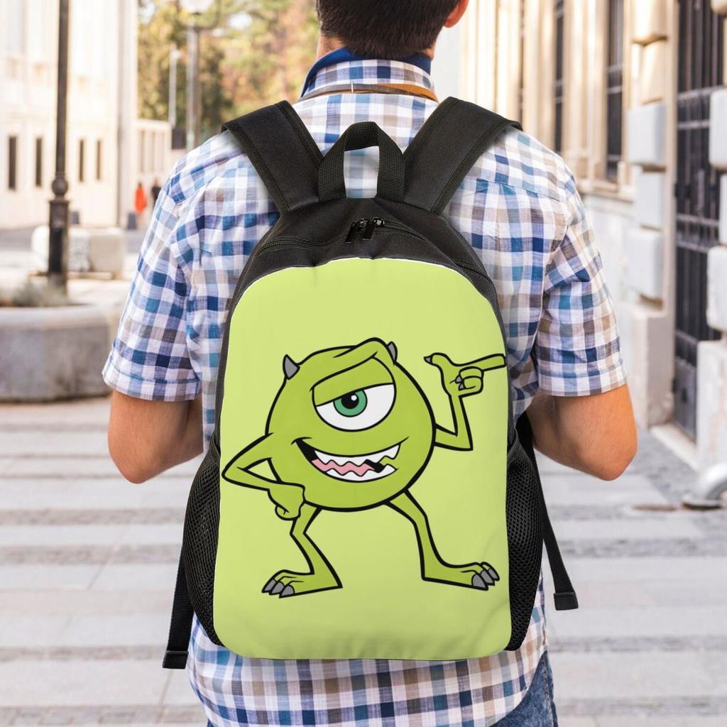 Zaino Mike Wazowski Uomo Donna Casual Borsa per Libri per College Scuola Borse Mostro Carine
