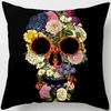 Skull Heart Print Collection Cushion Cover Sofa Office Pillowcase Peach Blossom Decoration Rainbow  Home Decor