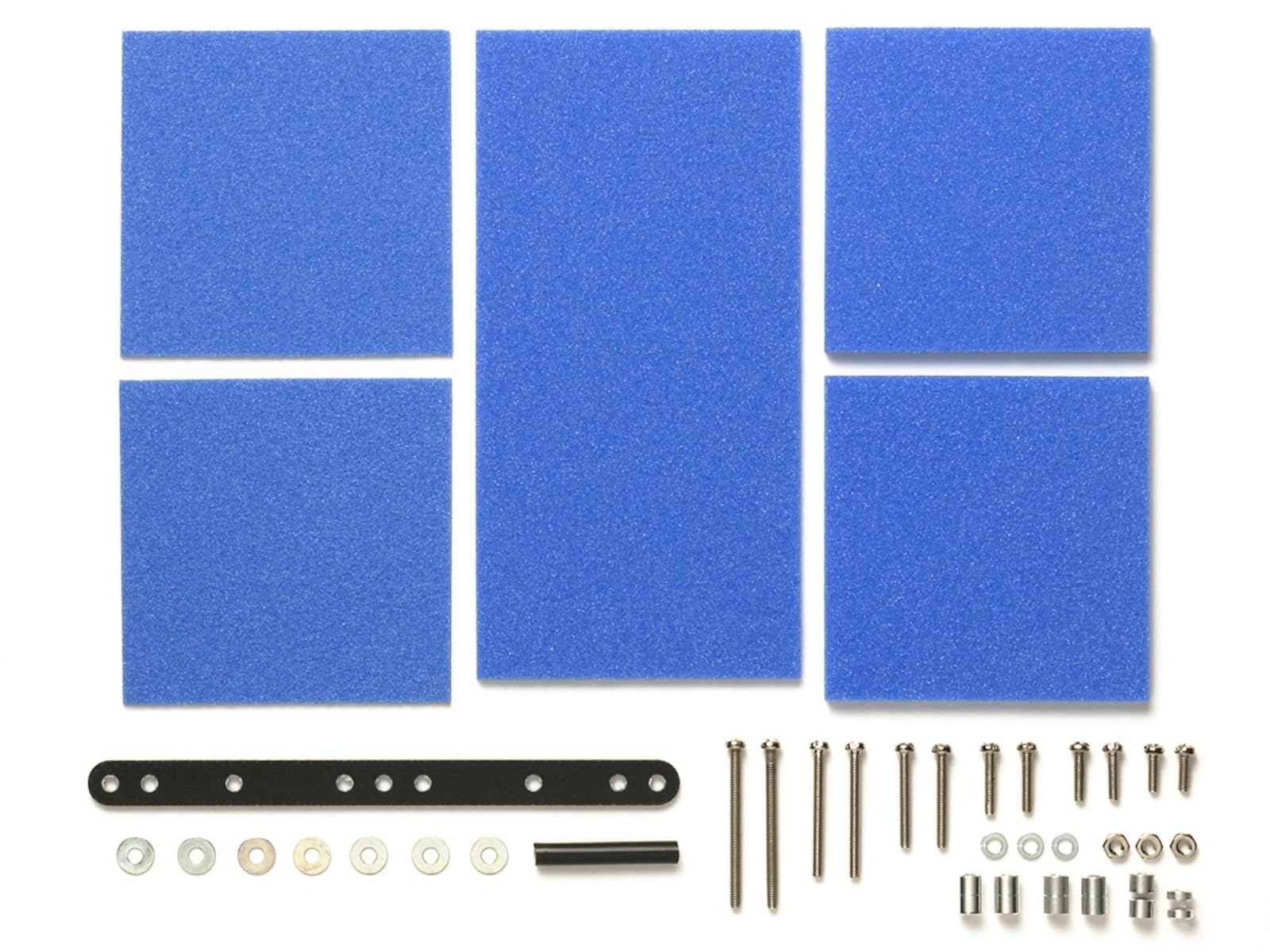 

Tamiya Upgrade Parts Series 512 Brake Sponge 15512 No. Set, Mild, 1/2/3mm, Blue, синій