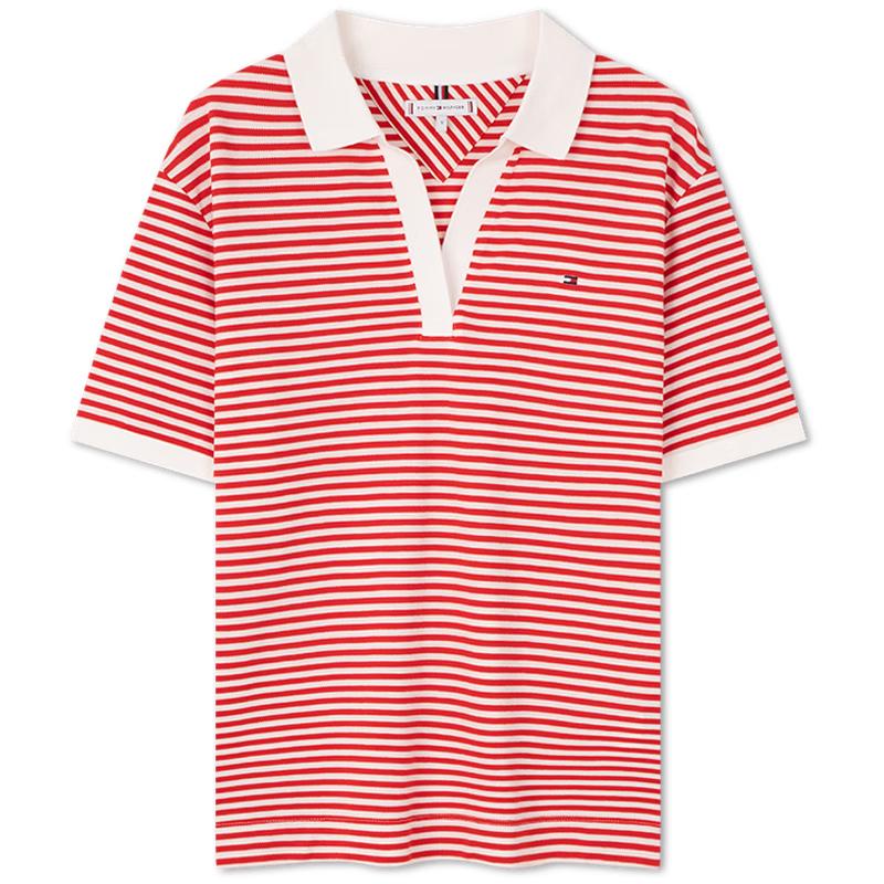 Женская футболка-поло Tommy Hilfiger из лиоцелла с V-образным вырезом M