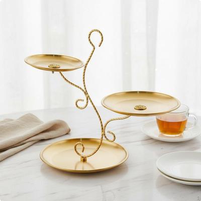 3Tier Fruit Plate Stand Stainless Steel MultiTier Serving Tray Light Elegant Design Cupcake Holder