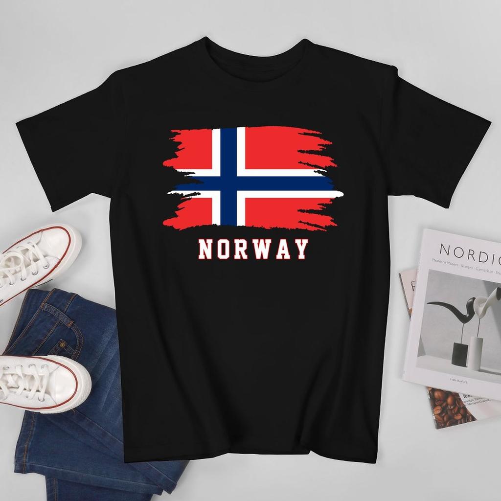 More Design Norway Flag Norse Unisex Tshirt Tees Tshirt Oneck T Shirts Unisex Boys Clothing 100 Cotton