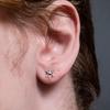 Crown Pentagram Earring AKE0102 Silver Accessory Brand Jewelry Silver Stud Earring 925 [ARTEMISKINGS] (Single Earring) Men's Women's