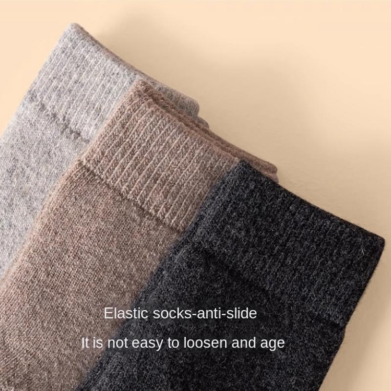 New Winter Warm Women Socks Wool Male Men Socks Super Thicker Solid Socks Merino Wool Socks Against Cold Snow Terry Socks