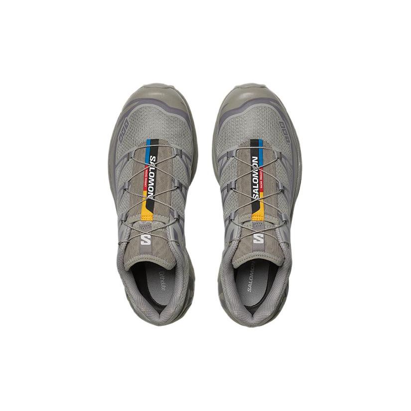 SALOMON XT-6 Comfortable Durable Low-Top Outdoor Functional Shoes Unisex Shoes Gray 474448