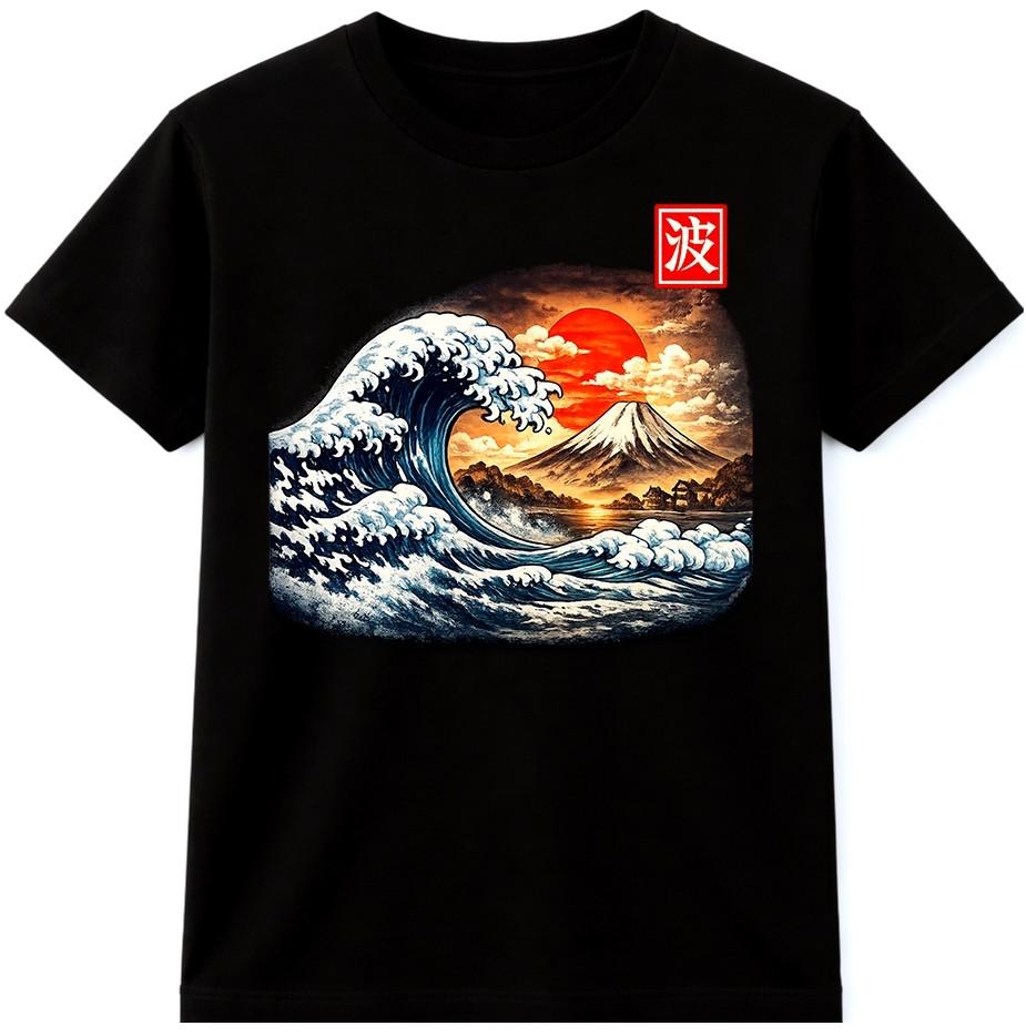 Great Wave Off Kanagawa T Shirt Japanese Ukiyoe Ocean Art Mount Fuji Graphic Tee