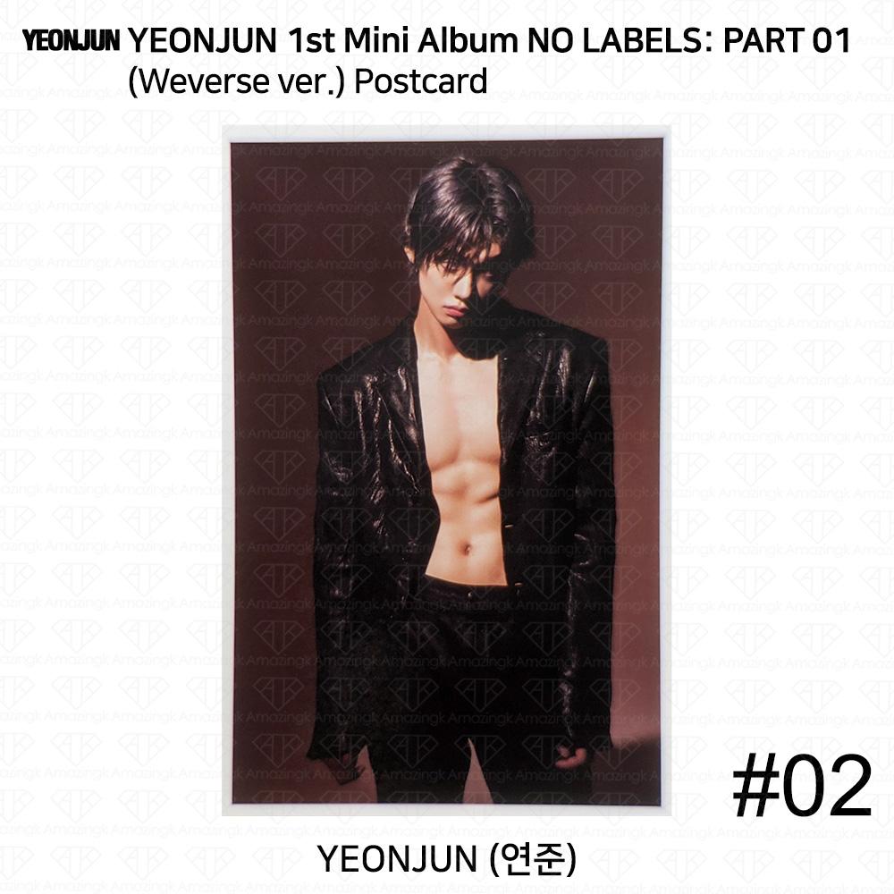 YEONJUN Primul Mini Album FĂRĂ ETICHETE:Partea 01 Weverse/Set-Up C Fotocard Oficial TXT
