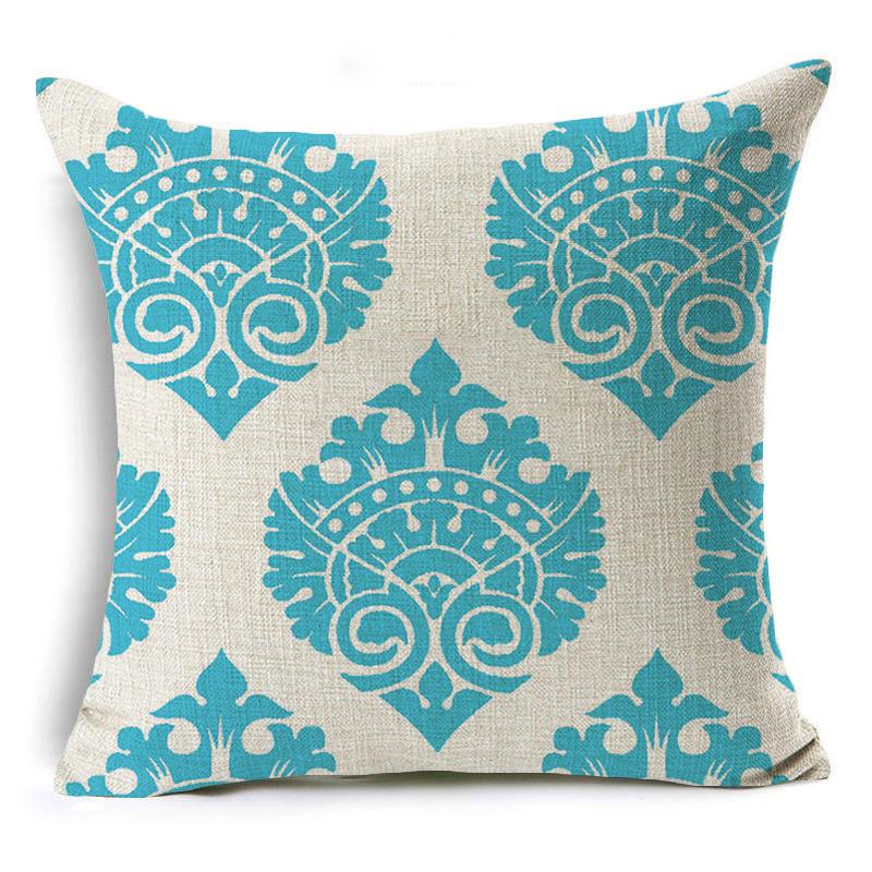 Geometric Cushion Cover Creative Simple Office Linen Pillow Case Modern Style Waist